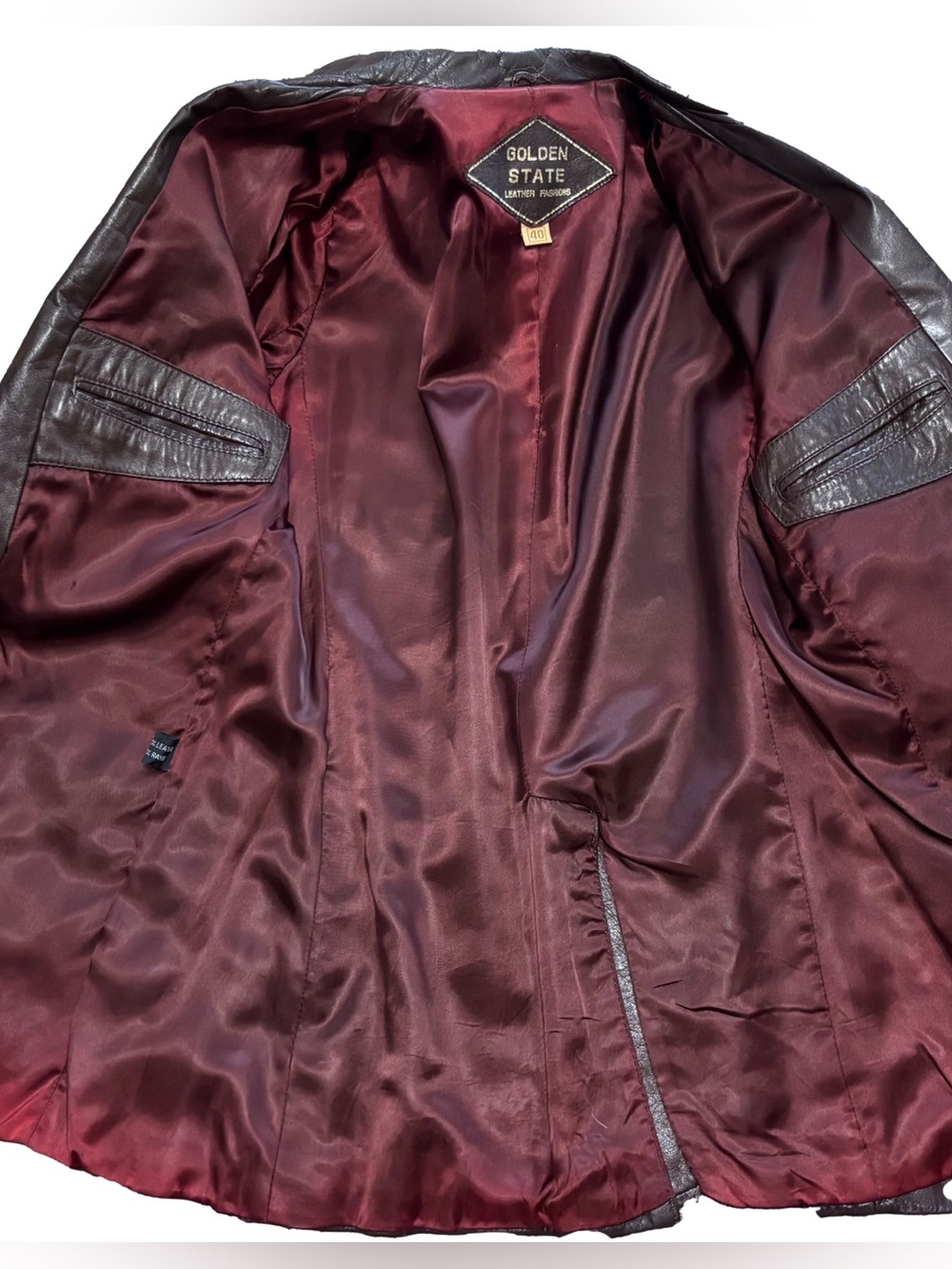 Vintage Genuine Leather Blazer 3-button Jacket Brown Size 40/large - Picture 5 of 8